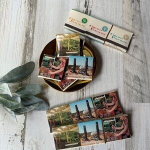 Vintage Matchbooks with Graphics (Pack of 6) Unstruck (NOS) Sealed in Packaging